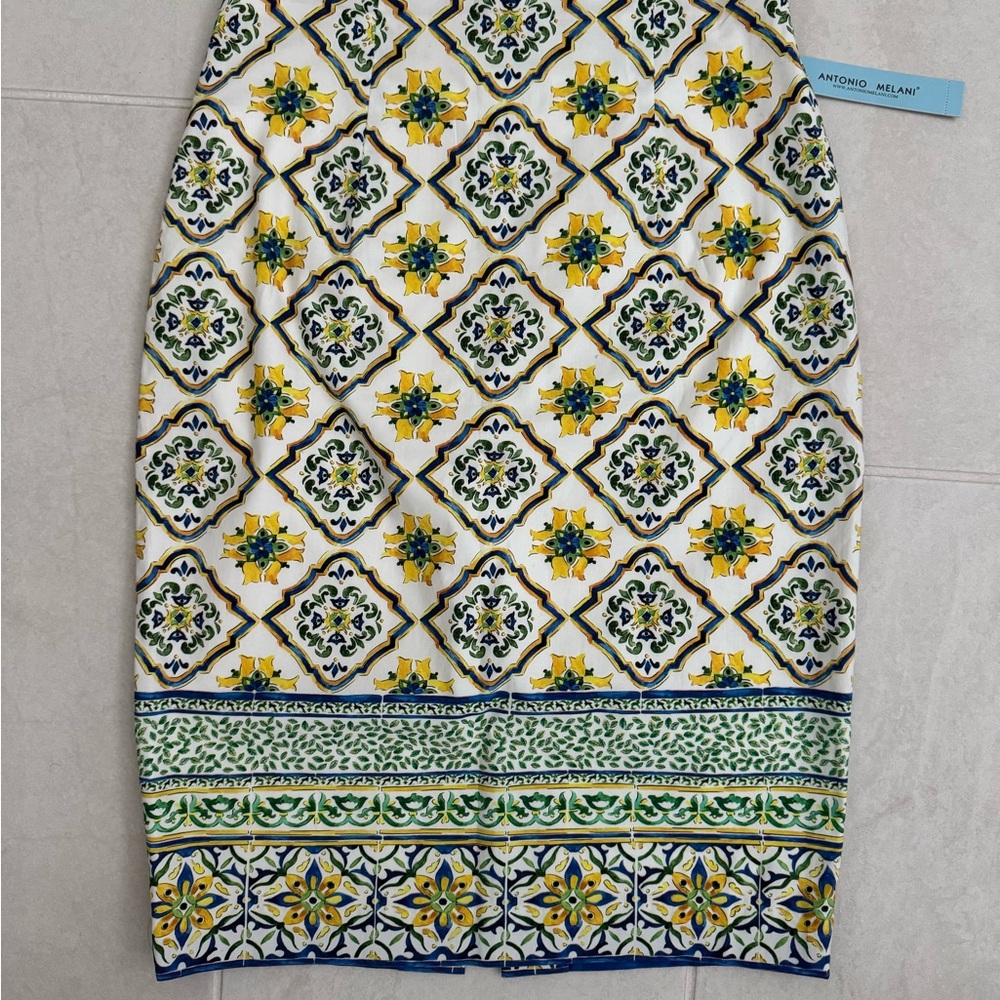 Antonio Melani. Mediterranean /Mosaic Style Pencil Skirt - Size 2. NWT - Picture 3 of 12
